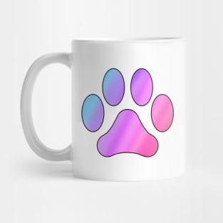 Rainbow Cat/Dog Paw Mug